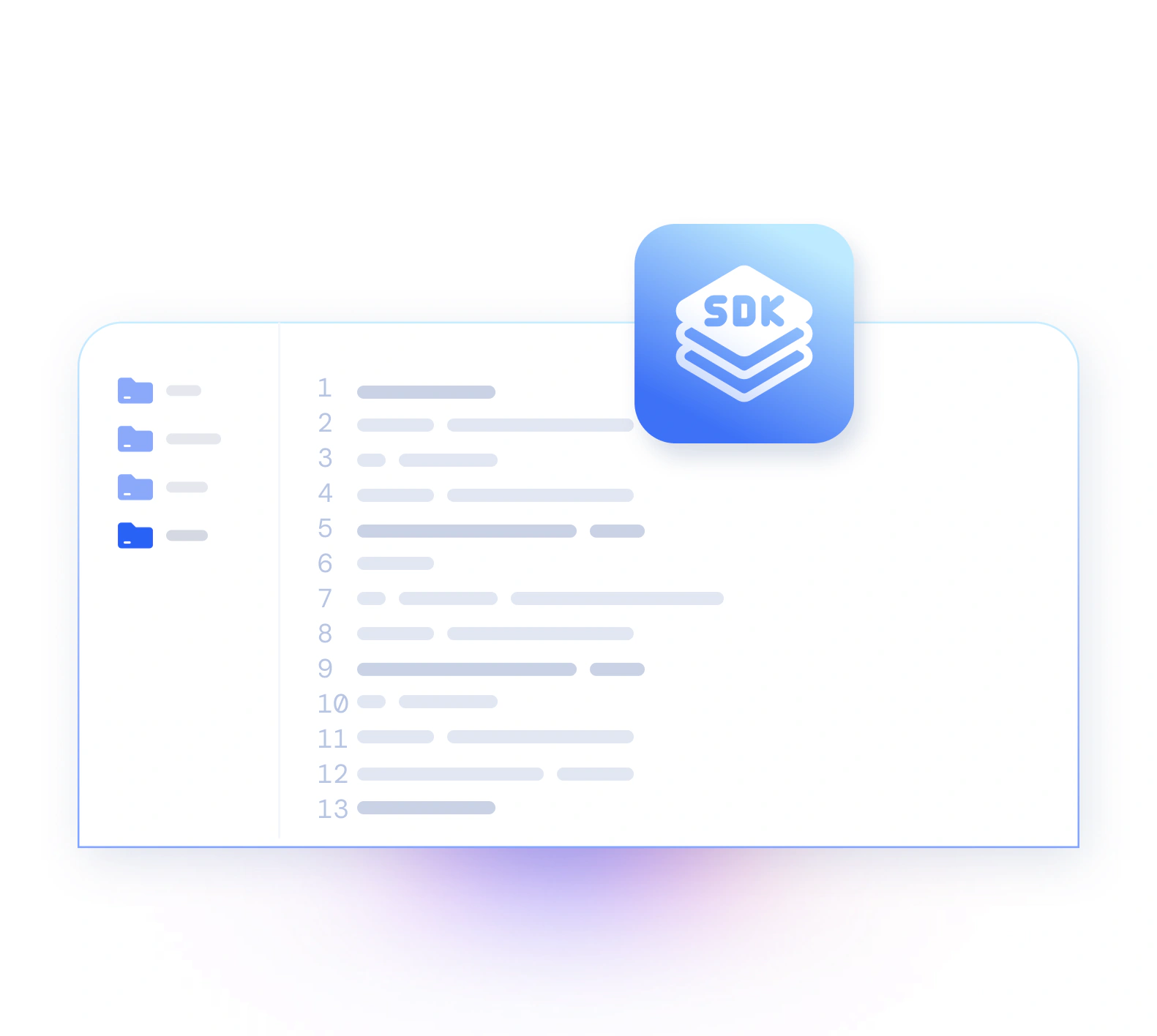 Ein Dateibrowser-Panel neben dem KOBIL-SDK-Badge