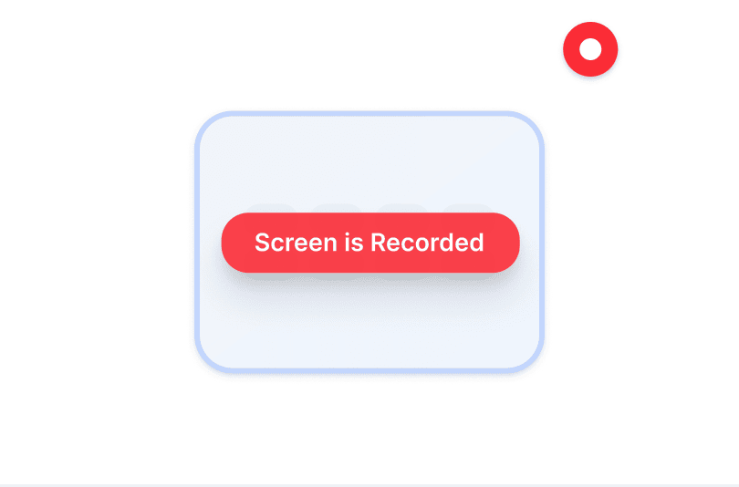 A screen with a “Screen is Recorded” warning overlay