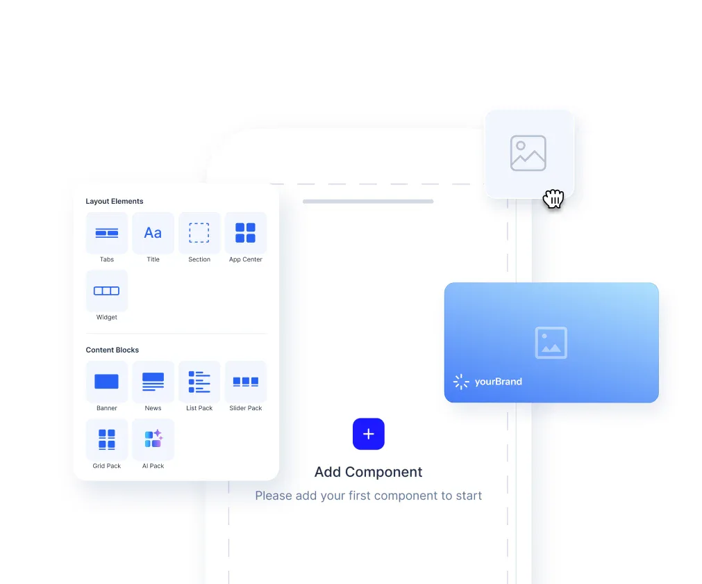 Layout- und Inhaltsbausteine im MiniApp Creator