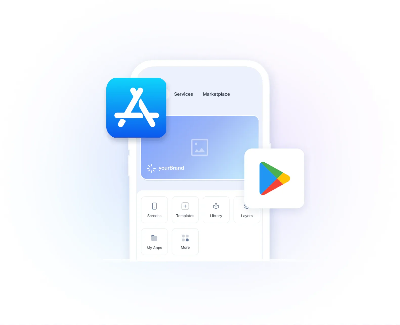 Eine MiniApp ist für die Veröffentlichung im Apple App Store und bei Google Play vorbereitet