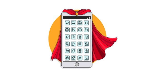 graphic of super app on iphone with cape